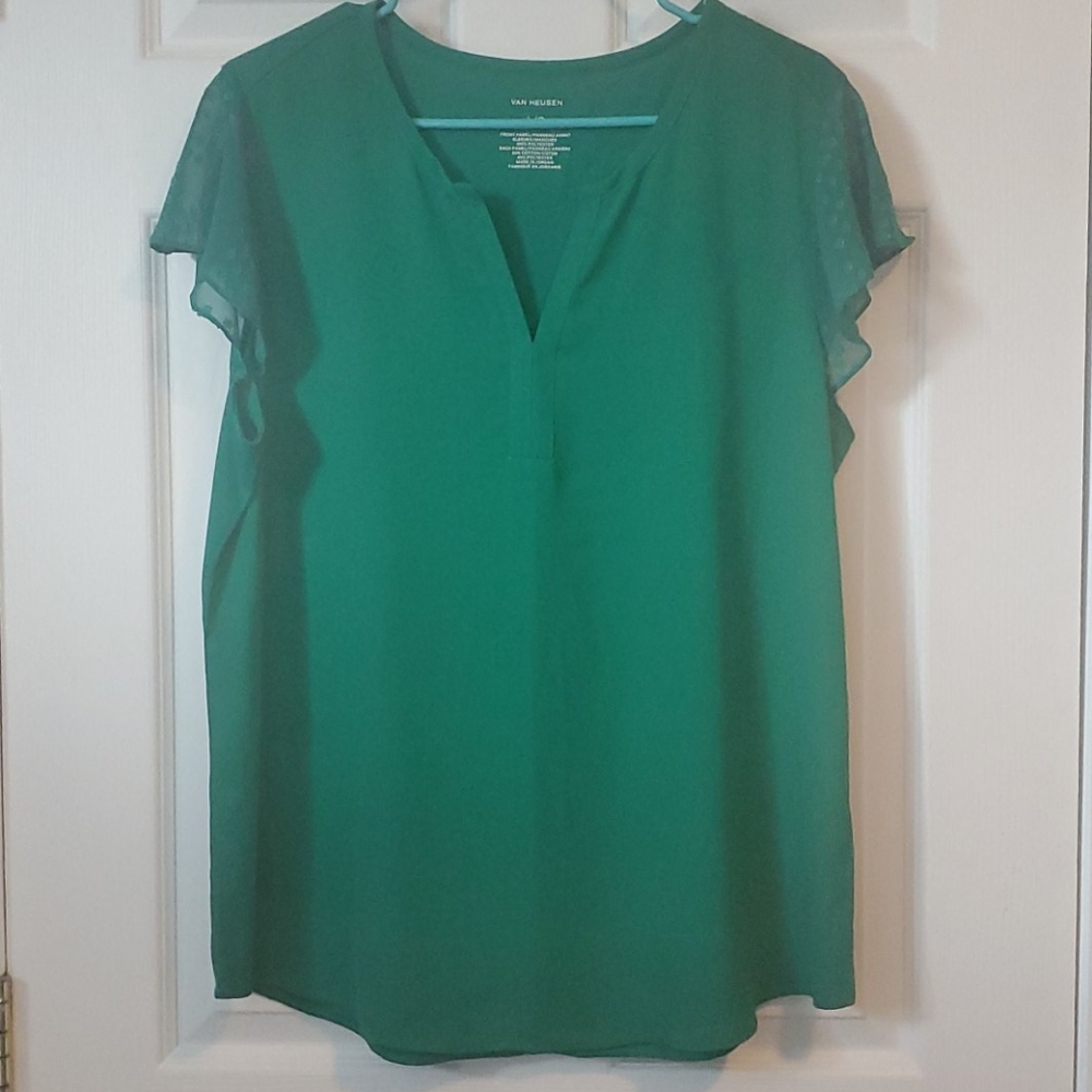 NWT VAN HEUSEN LARGE GREEN TOP